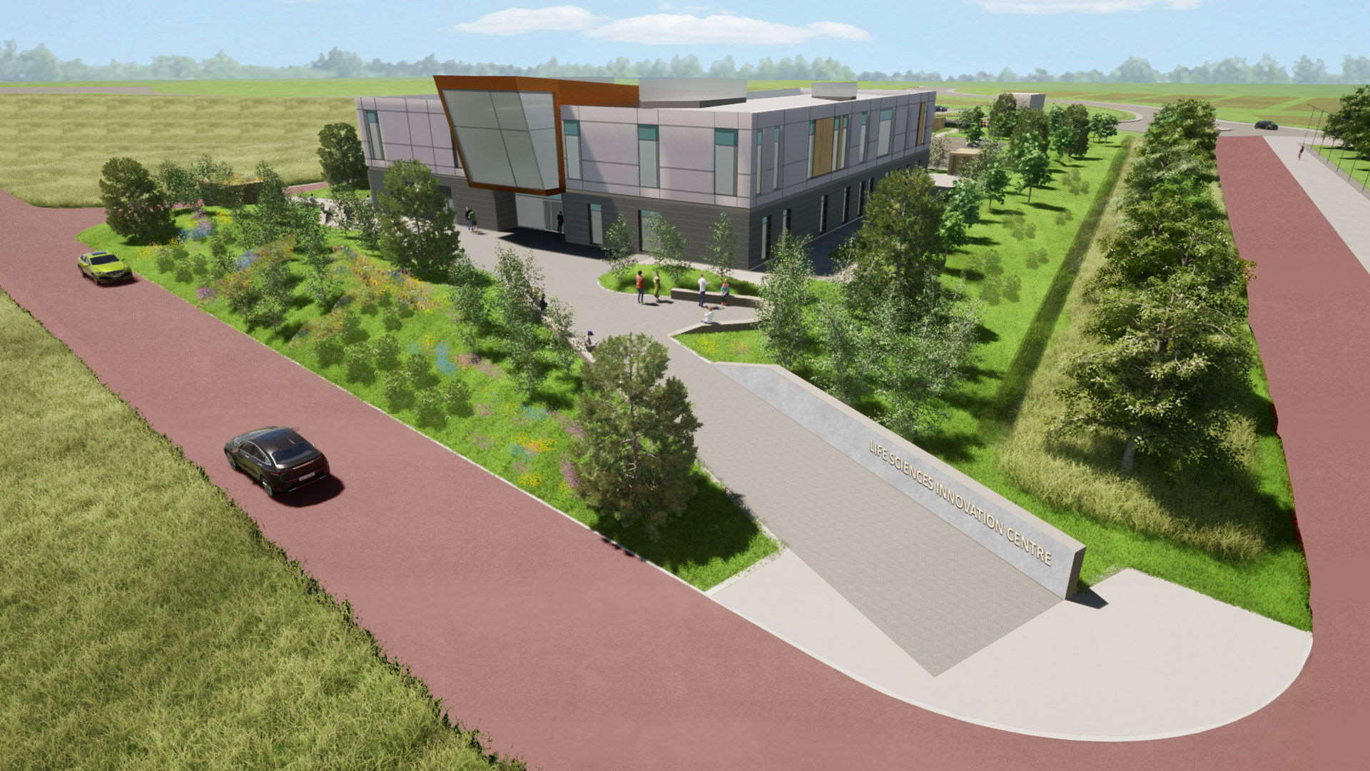 Artists impression of the new life science Innovation centre at Inverness Campus