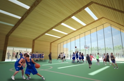 Artist impression sports facilities at Inverness Campus
